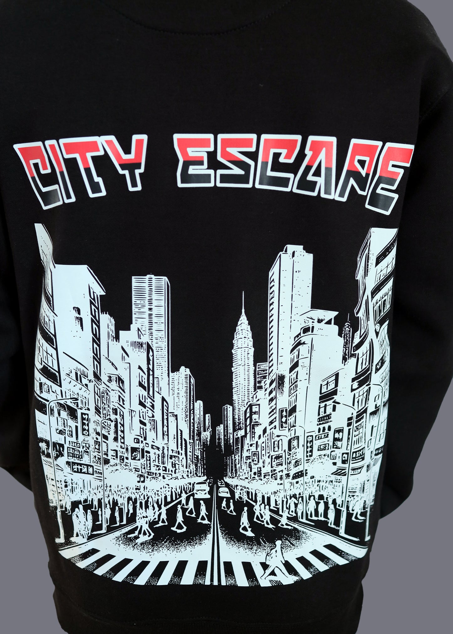 CITY ESCAPE BLACK HOODIE