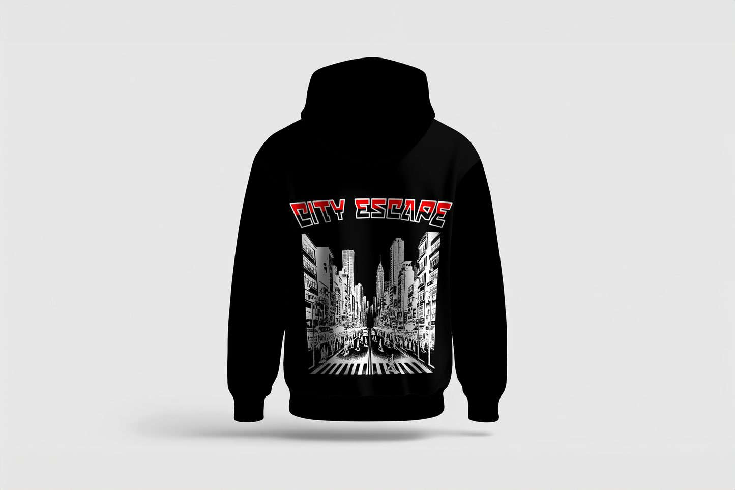 CITY ESCAPE BLACK HOODIE